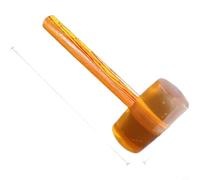 Helilyco para mazo naranja con mango de madera, absorción de impactos no dañina para distribución de mortero y trabajo de pisos (E)