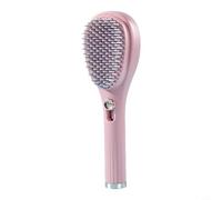 Helilyco Peine de masaje retráctil portátil, cepillo antiestático para el cabello, reducción del encrespamiento y estimulación del cuero cabelludo, diseño fácil de limpiar todo tipo de cabello, rosa