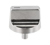 Helilyco Pomo de cocina de gas plateado de 8 cm para control preciso de | Apto para cocinas de gas, estufas eléctricas, compatible con ejes estándar, ajuste seguro a presión