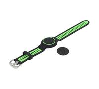 Helilyco Pulsera de silicona para AirTag, resistente a los impactos, impermeable, fácil de limpiar, bucle de 24,6 cm para niños al aire libre, morado