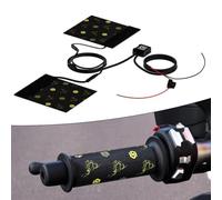 Helilyco Puños térmicos de 12 V para motocicleta con 3 ajustes de temperatura, impermeabilidad IP67, calentamiento rápido de 10 segundos, película de calefacción de metal, 13 cm x 10 cm, para la