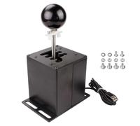 Helilyco Racing Simulator - Palanca de cambios manual, aleación de aluminio con perilla de fibra de carbono, compatible con ruedas Logitech G27 G29 T300