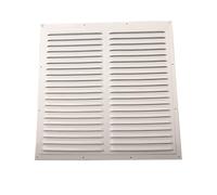 Helilyco Rejilla de ventilación de metal blanco, cubierta cuadrada para sofá con malla de nailon integrada, resistente a la corrosión para la cocina, oficina en casa, 165 x 165 mm
