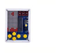 Helilyco Retro DIY - Kit electrónico clásico 51 para consola de juegos de un solo chip con concha, Pixel para diseño artístico, aprende a programar, incluye juegos de carreras de serpientes