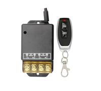 Helilyco RF433MHz Interruptor de control remoto inalámbrico con relé de 30 A, modos momentáneo/conmutación/bloqueo, 100 m para rango, batería incluida