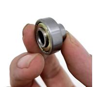 Helilyco Rodamientos de polea plateados para máquina de remo, 22 mm de diámetro, diseño convexo, paquete de 4 piezas de repuesto para un funcionamiento suave del equipo de fitness