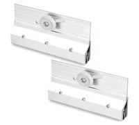 Helilyco Rodillo de soporte superior para puerta de ducha sin marco, acabado cromado, rodamiento de bolas de 86 cm, se adapta a vidrio de 14 mm, construcción de aluminio, 1 paquete