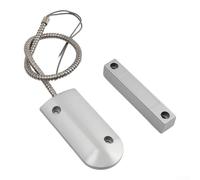 Helilyco Sensor magnético de puerta de 2 cables 40 mm Gap Roller Shutter(A) | NO, para modos combinados, espacio de 40-60 mm, compatible con persiana enrollable, acabado de metal plateado
