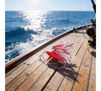Helilyco Señuelo para falda de pesca de plumas Big Game, cebo de atún de 165 cm con gancho plano de acero, cebo falso reactivo a los rayos UV para pesca en barco
