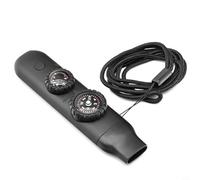 Helilyco Silbato de supervivencia 7 en 1 con luz LED y termómetro, señal ABS fuerte para camping, senderismo, seguridad al aire libre
