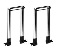 Helilyco Soporte de panel solar de acero inoxidable portátil plegable para rotación de 360 grados, exposición eficiente a la luz solar, camping, senderismo, paquete de 2 (negro)