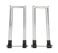 Helilyco Soporte de panel solar de acero inoxidable portátil plegable para rotación de 360 grados, exposición eficiente a la luz solar, camping, senderismo, paquete de 2 (plata)