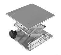 Helilyco Soporte de plataforma de laboratorio, placa superior manual de elevación de laboratorio de acero inoxidable 200x200mm, experimentos científicos ajustables de 85-280 mm