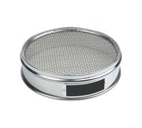 Helilyco Tamiz de inspección, malla de acero inoxidable 304, marco de cromo ceniza de metal para pruebas de suelo de plástico, con pantalla estándar de malla 4-600, 20 cm (malla 6)