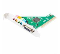 Helilyco Tarjeta de sonido PCI Interface 4.1 PC de escritorio, adaptador de extensión de audio con chipset CMI8738, soporta 98 a Win10, tarjeta verde de tamaño estándar