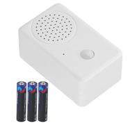 Helilyco Timbre de bienvenida de entrada con detección de movimiento y reproductor de mensajes de audio personalizado, color blanco