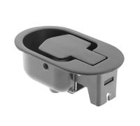 Helilyco Tirador ovalado de metal reclinable para palanca de repuesto para sofá, sillón, silla, aleación de aluminio, se adapta a cables de 3 mm y 6 mm, color negro