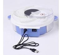 Helilyco Trampa eléctrica automática para moscas, atrapador de insectos giratorio recargable, asesino seguro de 360 grados para interiores para el hogar y la oficina, dispositivo silencioso de control