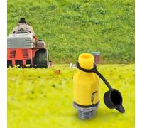 Helilyco Válvula de drenaje de aceite 125-508 para Craftsman CADET Tecumseh Troy cortacésped tractor 3 8-18 NPT M16 x 1,25 mm, aleación de zinc, policarbonato, color amarillo