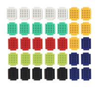 Helilyco ZY-25 - 35 piezas para mini placa de prueba sin soldadura PCB con 25 puntos de unión, 20 x 15 mm, experimentos de circuito electrónico, compatible con prototipos de bricolaje, 7 colores (5