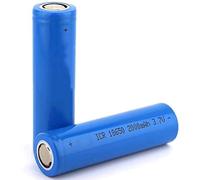 HELINAZI Batería de Iones de Litio 18650 3,7 V 2000 mAh Cabeza Plana batería Recargable de Cabeza Afilada batería de Repuesto para Linterna, 2 Piezas,Flat Head