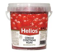 Helios - Cerezas Rojas Confitadas - Sin Gluten- Tarron de 1 Kilogramo