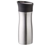 Helios Click’n’Drink Taza térmica, 0,3 l, 4 Horas de Calor y 8 h frío, Inoxidable irrompible, manejo con una Sola Mano, 100% a Prueba de Fugas, Apto para lavavajillas, Gris Acero, 0,3 Liter