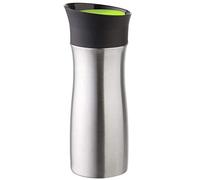 Helios Click'n'Drink - Taza térmica Kiwi 0,3 l, 4 Horas Caliente y 8 h frío, Acero Inoxidable irrompible, manejo con una Sola Mano, 100% a Prueba de Fugas, Apto para lavavajillas