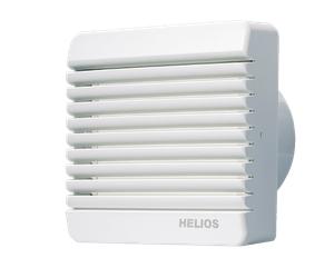 Helios HR 90 KE Miniventilador con rodamientos de bolas y persiana de cierre eléctrica - 00334