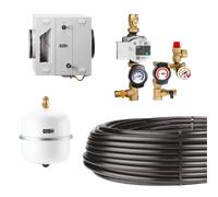 Helios Kit de Intercambiador de Calor Geotérmico de Salmuera. Completo con módulo hidráulico de intercambiador de calor, unidad de control y colector. - 02564