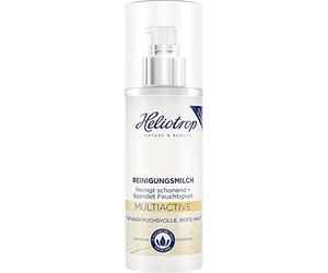 Heliotropo - Limpiador facial para pieles maduras exigentes, cuidado facial vegano con extracto de ginkgo, aloe vera y manteca de karité, leche limpiadora multiactiva, 1 x 150 ml