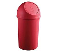helit Abfallbehälter mit Push-Einwurfklappe, 45 Liter, rot | Cubos de basura con tapa a presión para una eliminación higiénica de residuos