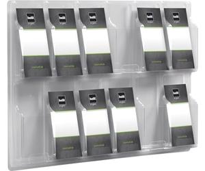 Helit Clearly - Soporte para folletos de pared, transparente 12 x 13 Din A4