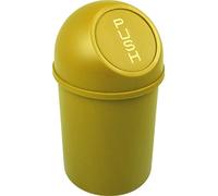 helit H2401018 - Papelera con tapa „the flip“ 6 L amarilla | Papelera con tapa a presión para una eliminación higiénica de residuos