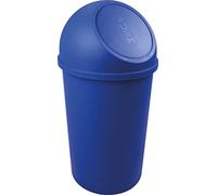 helit H2401234 - Papelera con tapa „the flip“ de 25 l, azul | Cubos de basura con tapa a presión para una eliminación higiénica de residuos