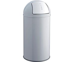 helit H2401487 - Papelera de empuje "la cúpula" 50L, gris medio