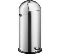 helit H2405400 - Cubo de pedal "the step dome" 52L, acero inoxidable | Cubos de basura de acero inoxidable con apertura a presión y pedal para una cómoda eliminación de residuos