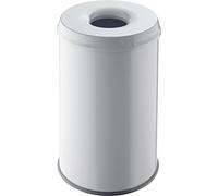 helit H2515682 - Papelera de seguridad con cabeza de extinción "the guardian" 30 litros, gris claro