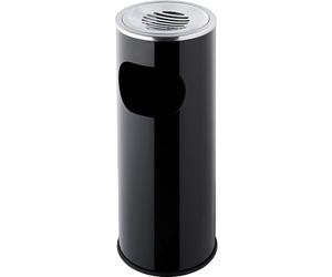 Helit h2516095 - Cenicero de pie de metal con recipiente interior, Negro
