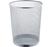 Helit H2518500-12 The circle network - Papelera de malla (acero inoxidable, 15 L, 12 unidades), color plateado