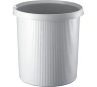 Helit h6105782 - Objeto de Cesta de Papel Linear, con Estructura de Rayas, 18 litros de Capacidad, Gris