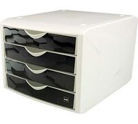 helit H6129695 - Cajonera «el camaleón», 4 cajones, para formato A4, hexágono oscuro, 1 unidad