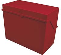 helit H6214625 - Cajetín portatarjetas The Index DIN A6 apaisado, archivador pequeño Rojo para Aprox. 400 Tarjetas