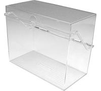helit H6214702 - Caja portatarjetas "the index" DIN A7 apaisada, tarjetero pequeño transparente para aprox. 300 tarjetas