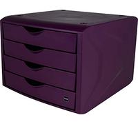 helit H6429525 - Cajonera el camaleón verde, de plástico reciclado Certificado Ángel Azul, burdeos-rojo, 1 unidad