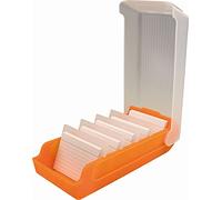 helit H6901040 - Caja para fichas "the beebox" DIN A8 apaisada, naranja, archivador de fichas y caja de almacenamiento