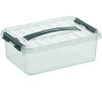 helit sunware H6160002 - Caja de almacenaje "the q-line", 4 litros, con tapa, transparente, 1 pieza