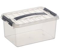 helit sunware H6160102 - Caja de almacenaje "the q-line", 6 litros, con tapa, transparente, 1 pieza