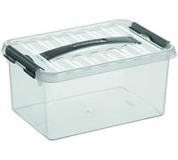 helit sunware H6160102 - Caja de almacenaje "the q-line", 6 litros, con tapa, transparente, 1 pieza