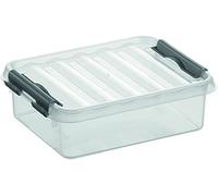 helit Sunware H6162302 - Caja de almacenaje "The Q-Line", 1 L, con tapa, transparente, 1 unidad